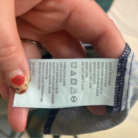 prAna Anglelique Handkerchief Dress Midi Multi Color Size Small Boho Fairycore - Picture 7 of 7